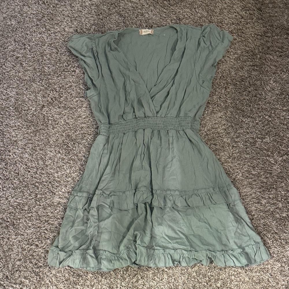 Altar'd State Sage Green Mini Dress